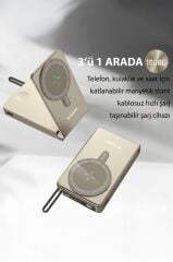 Powerbank 10.000 Mah 22,5W Magsafe Hızlı Şarj Aleti TRM1019 Altın