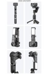 Q18 Siyah Gimball Led Işıklı Kumandalı Çok Amaçlı Tripod Selfie Çubuğu