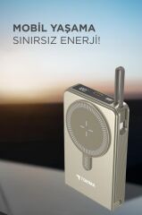 Powerbank 10.000 Mah 22,5W Magsafe Hızlı Şarj Aleti TRM1019 Altın