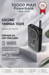 Powerbank 10.000 Mah 22,5W Magsafe Hızlı Şarj Aleti TRM1019 Siyah