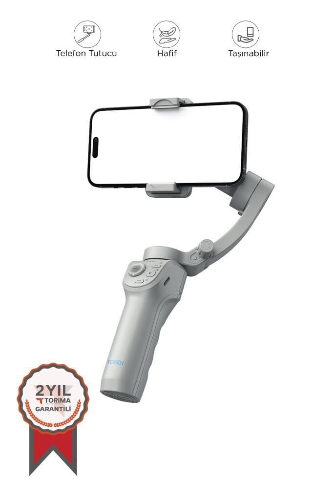 Tripod Gimbal Özellikli Çok Amaçlı Selfie Çubuğu M01 Gri
