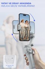 Torima M01 Gri Çok Amaçlı Gimbal Özellikli Tripod Selfie Çubuğu