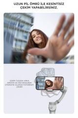 Tripod Gimbal Özellikli Çok Amaçlı Selfie Çubuğu M01 Gri