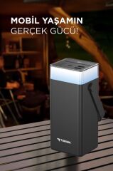 Taşınabilir Batarya 40000 Mah Type-C Lightning Hızlı Şarj Rgb Işıklı 22,5W Powerbank TRM-1041 Siyah