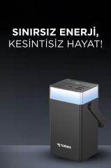 Taşınabilir Batarya 60000 Mah Type-C Lightning Hızlı Şarj Rgb Işıklı 22,5W Powerbank TRM-1061 Siyah