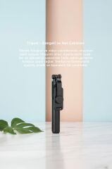 Tripod Çok Amaçlı Kumandalı Android Ios Uyumlu Selfie Çubuğu Q07 Siyah
