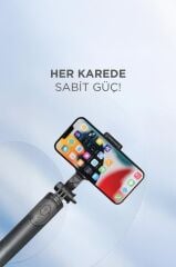 Tripod Çok Amaçlı Kumandalı Android Ios Uyumlu Selfie Çubuğu Q07 Siyah