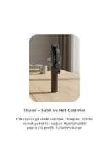 Tripod Çok Amaçlı Kumandalı Android Ios Uyumlu Selfie Çubuğu Q07 Siyah