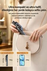 Tripod Çok Amaçlı Kumandalı Android Ios Uyumlu Selfie Çubuğu Q07 Siyah