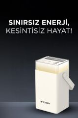 Taşınabilir Batarya 60000 Mah Type-C Lightning Hızlı Şarj Rgb Işıklı 22,5W Powerbank TRM-1061 Beyaz