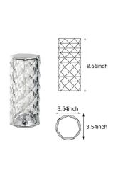 Projeksiyon Cihazı Kristal Led Dokunmatik Sensörlü Usb Şarj Restoran Masa Lambası LW1