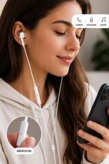 Kablolu Kulaklık Iphone Lightning Girişli Kulak İçi Kulaklık TRM POP-UP