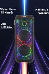 Torima D64 Siyah RGB Ledli Dahili Mikrofon Kumandalı Bluetooth Hoparlör Speaker