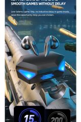 Bluetooth Kulaklık Kulak İçi Rgb Işıklı Çift Mikrofonlu Oyuncu Kulaklık TG-G20 Siyah