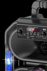 Bluetooth Hoparlör Rgb Işıklı Mikrofonlu Kumandalı Hoparlör D26 Siyah