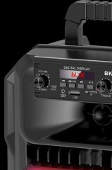 Bluetooth Hoparlör Rgb Işıklı Mikrofonlu Kumandalı Hoparlör D25 Siyah