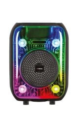 Bluetooth Hoparlör Kablolu Mikrofonlu Rgb Işıklı Speaker D66 Siyah