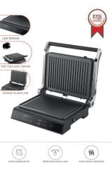 Torima TG-PRO500 Siyah 2000W Dijital Ekranlı Tost & Izgara Makinesi Çıkarılabilir Plaka