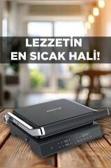 Tost Makinesi 2000W Dijital Ekranlı Çıkarılabilir Plakalı Izgara Makinesi TG PRO500 Siyah