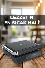 Tost Makinesi 2000W Dijital Ekranlı Çıkarılabilir Plakalı Izgara Makinesi TG PRO500 Siyah