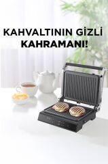 Tost Makinesi 2000W Dijital Ekranlı Çıkarılabilir Plakalı Izgara Makinesi TG PRO500 Siyah