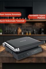 Tost Makinesi 2000W Dijital Ekranlı Çıkarılabilir Plakalı Izgara Makinesi TG PRO500 Siyah