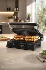 Tost Makinesi 2000W Dijital Ekranlı Çıkarılabilir Plakalı Izgara Makinesi TG PRO500 Siyah