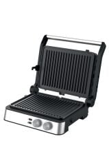 Tost Makinesi 2000W Paslanmaz Çelik Çıkarılabilir Plakalı Izgara Makinesi TG PRO300 Siyah Gümüş