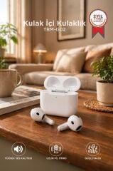 Bluetooth Kulaklık Kulak İçi Anc Kablosuz Kulaklık TRM-GO2 Beyaz