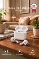 Bluetooth Kulaklık Kulak İçi Anc Kablosuz Kulaklık TRM-GO2 Beyaz