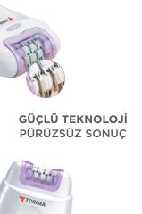 Epilatör Şarjlı 2IN1 Tüm Vücut Epilatör Cihazı TEP01 Beyaz