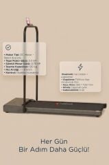 Koşu Bandı Ayarlanabilir Bluetoothlu Uzaktan Kumandalı Katlanabilir Yürüme Bandı VEP1002 Siyah