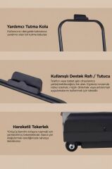 Koşu Bandı Ayarlanabilir Bluetoothlu Uzaktan Kumandalı Katlanabilir Yürüme Bandı VEP1002 Siyah