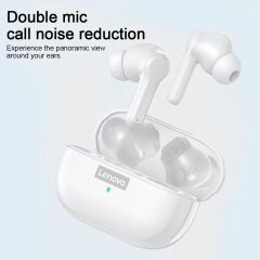 Bluetooth Kulaklık Kulak İçi Kablosuz Kulaklık Lenovo LP1S Beyaz