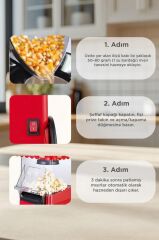 Mısır Patlatma Makinesi Yağsız Ev Tipi Popcorn Makinesi TPM01 Pembe