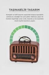 Torima Bluetooth Hoparlör Nostaljik Radyo Kablosuz Speaker D57 Ahşap