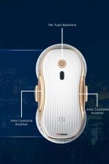 Torima Cam Silme Temizleme Robotu Uzaktan Kumandalı Su Püskürtmeli 3000Pa S10