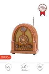Torima D-58 Ahşap Nostalji Radyo Kablosuz Bluetooth Hoparlör
