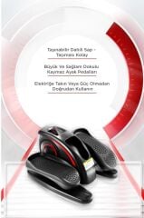 Egzersiz Aleti Kumandalı Eliptik Kondisyon Bisikleti El Ayak Egzersiz Pedalı VEP1001 Siyah