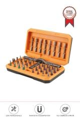 Tornavida Seti 40 Parça Profesyonel Çok Uçlu Tamir Seti TTS05 Gri