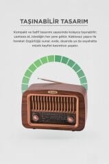 Torima Bluetooth Hoparlör Nostaljik Radyo Kablosuz Speaker D59 Ahşap