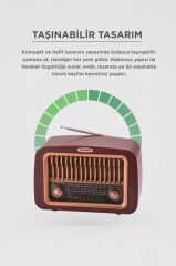 Torima Bluetooth Hoparlör Nostaljik Radyo Kablosuz Speaker D59 Kahverengi