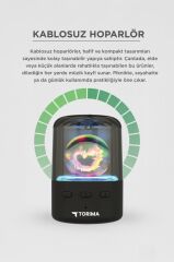 Bluetooth Hoparlör Rgb Işıklı Kablosuz Hoparlör D73 Siyah