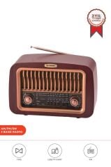 Torima D-59 Kahverengi Nostalji Radyo Kablosuz Bluetooth Hoparlör
