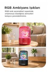 Torima Bluetooth Hoparlör Rgb Işıklı Kablosuz Hoparlör D73 Beyaz