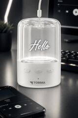 Bluetooth Hoparlör Rgb Işıklı Kablosuz Hoparlör D73 Beyaz