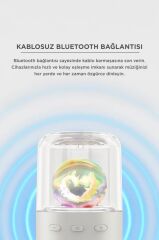 Bluetooth Hoparlör Rgb Işıklı Kablosuz Hoparlör D73 Beyaz
