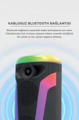 Bluetooth Hoparlör Rgb Işıklı Parti Speaker D69 Siyah