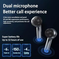 Bluetooth Kulaklık Kulak İçi Kablosuz Kulaklık XG01 Beyaz