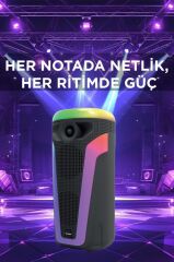 Bluetooth Hoparlör Rgb Işıklı Parti Speaker D69 Siyah